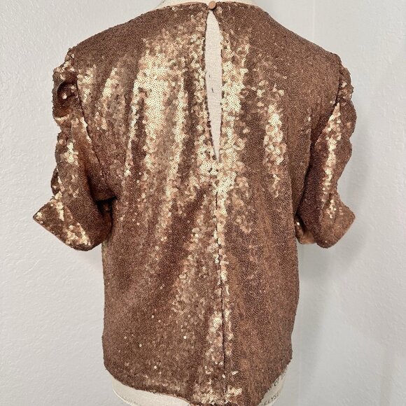 Abercrombie & Fitch  Sequined Blouse Shirt Size L - Picture 4 of 7
